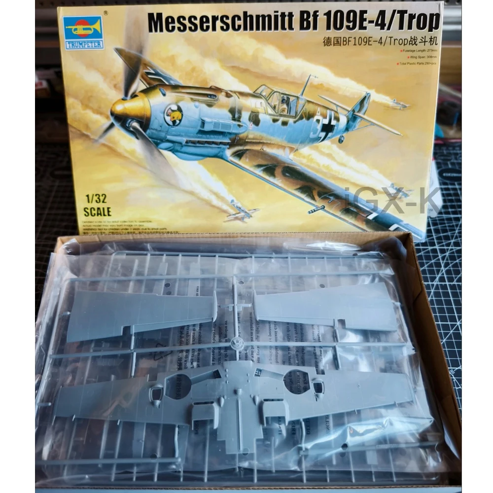 

Trumpeter 02290, масштаб 1/32, Messerschmitt BF-109 BF109 E-4/троп-истребитель, пластиковая сборная модель, комплект для сборки
