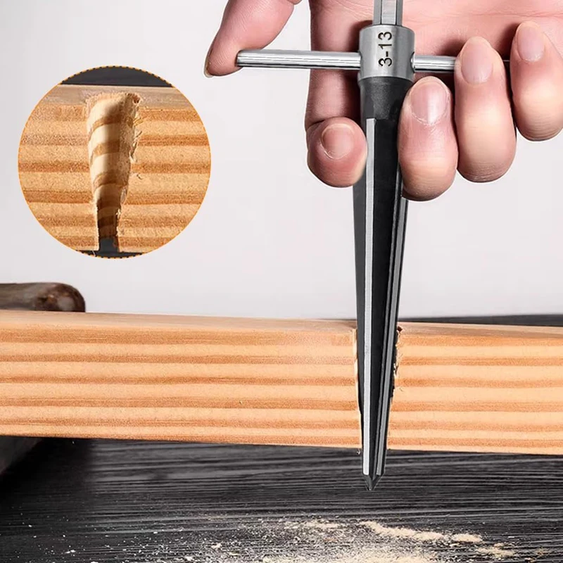 สะพาน Pin Hole Reamer,3-13 มม.(1/8-1/2 นิ้ว) และ 5-16 มม.(1/2-5/8 นิ้ว) T Handle Taper Reamer ชุด, pin Hole Handle เรียว Reamers