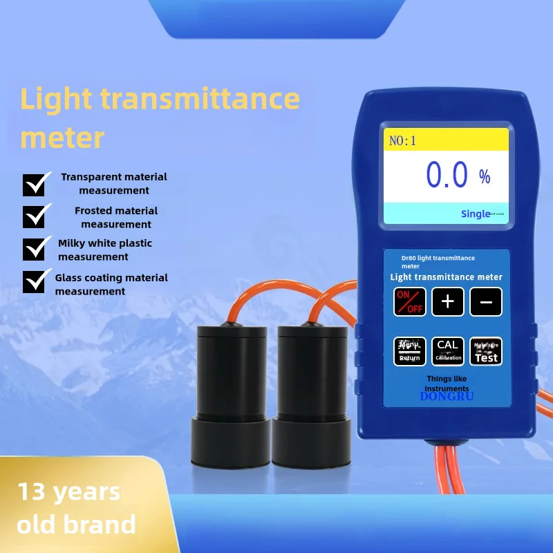 Light Transmittance Meter Light Transmittance Detector Car Windscreen Glass, Plastic, Film Visible Light Transmittance Tester