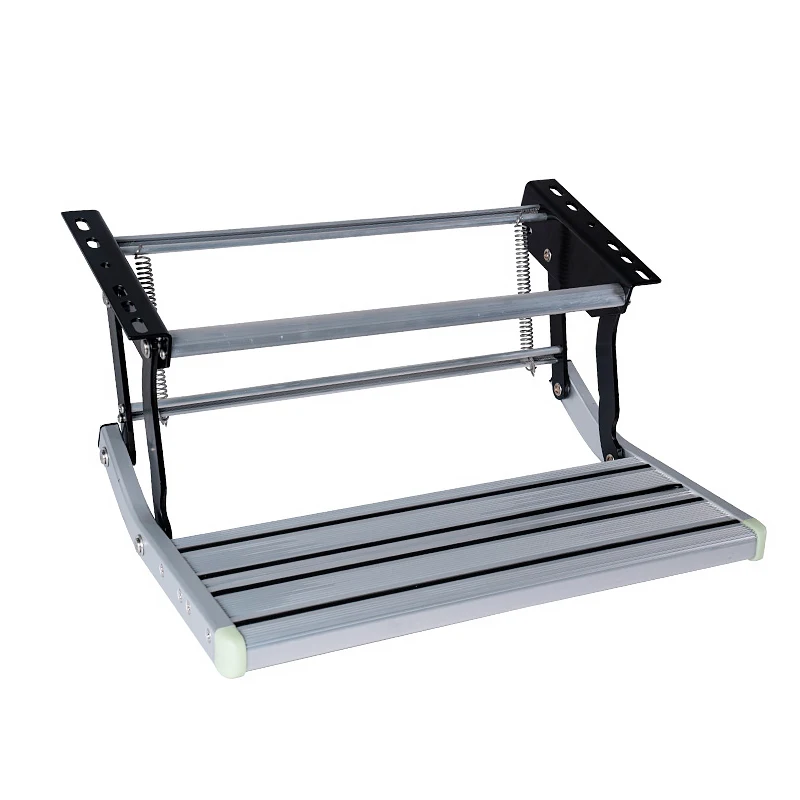 

Hot Selling RV Folding Step Aluminum Alloy Manual Caravan Steps Load Capacity 150KG For Motorhome Camper Accessories