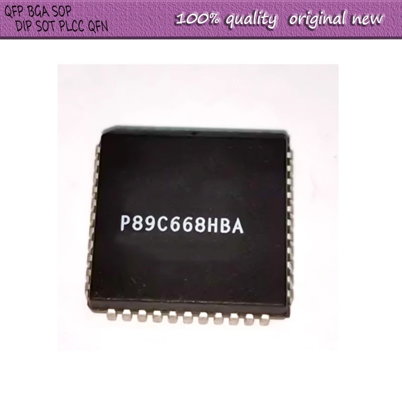 

NEW 5PCS/LOT P89C668HBA P89C668 Test Pass PLCC44