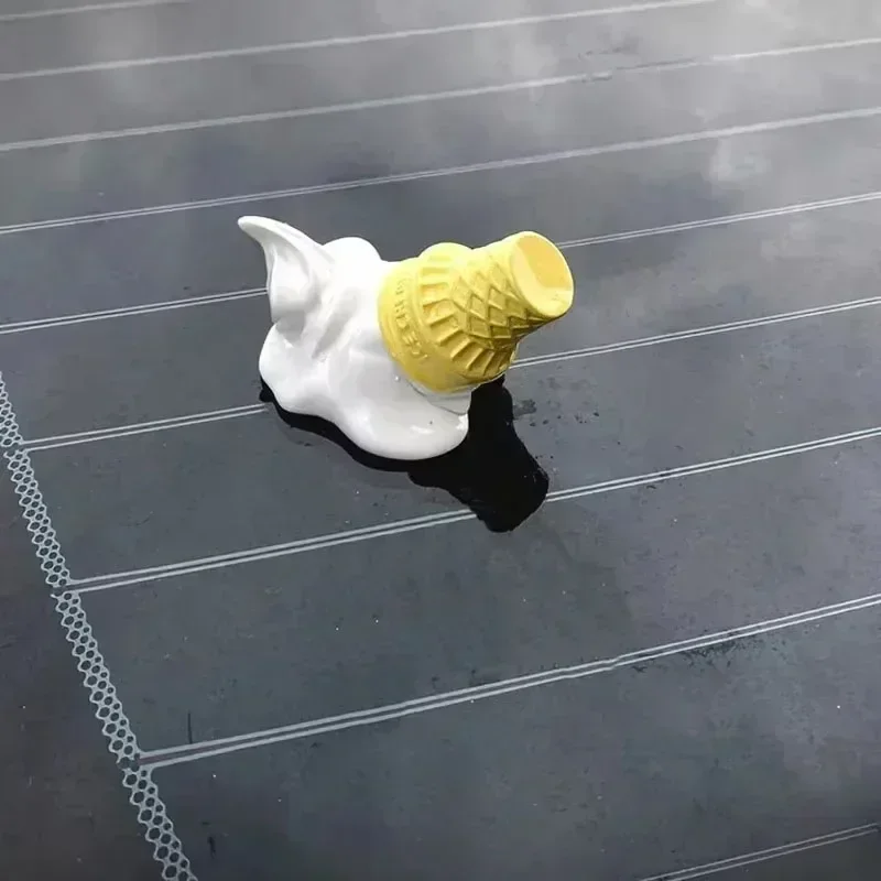 Ice Cream Cone Car Decor - Adorable ABS Ornament with Iconic Golden Arches Logo, Add a Fun and Charming Touch to Your Vehicle!