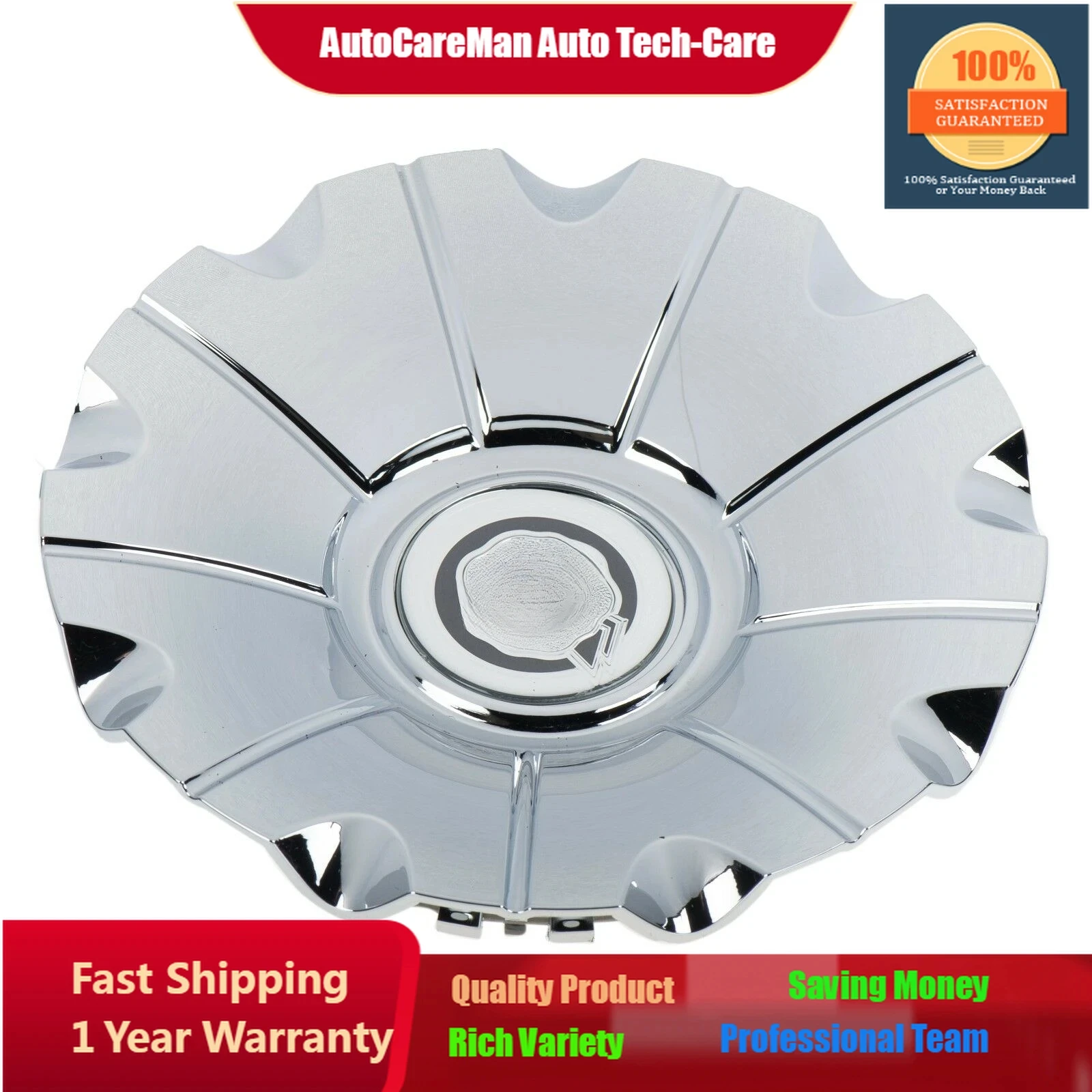 Fit for 07-10 Chrysler 300 With 18X7 Chrome Clad Wheels CENTER HUB CAP CHROME  1dk11sz0aa