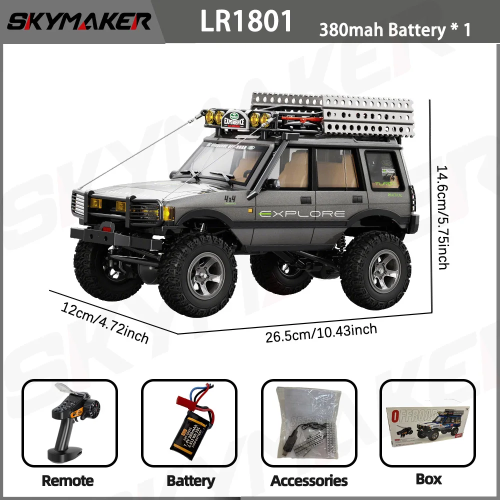 LR1801 JXC 1/18 4WD 2.4G Full Proportional Remote Control Car Off
