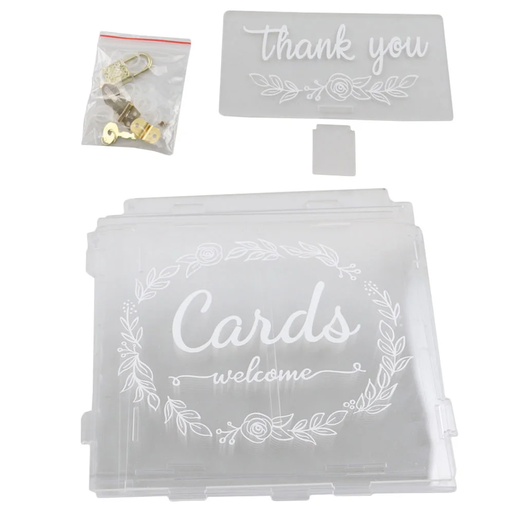 

Wedding Card Box Gift Cards Decorations for Reception Money Large Boxes Acrylic Bride