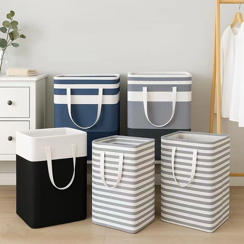 

Laundry Basket with Handles Foldable Waterproof Fabric Dirty Clothes Storage Basket for Clothes Laundry Large Capacity