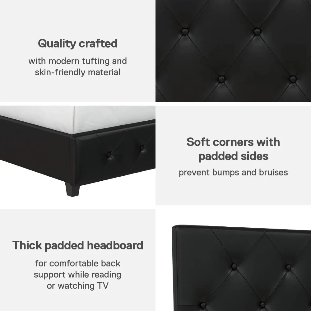 Lit queen size, noir solutions.com