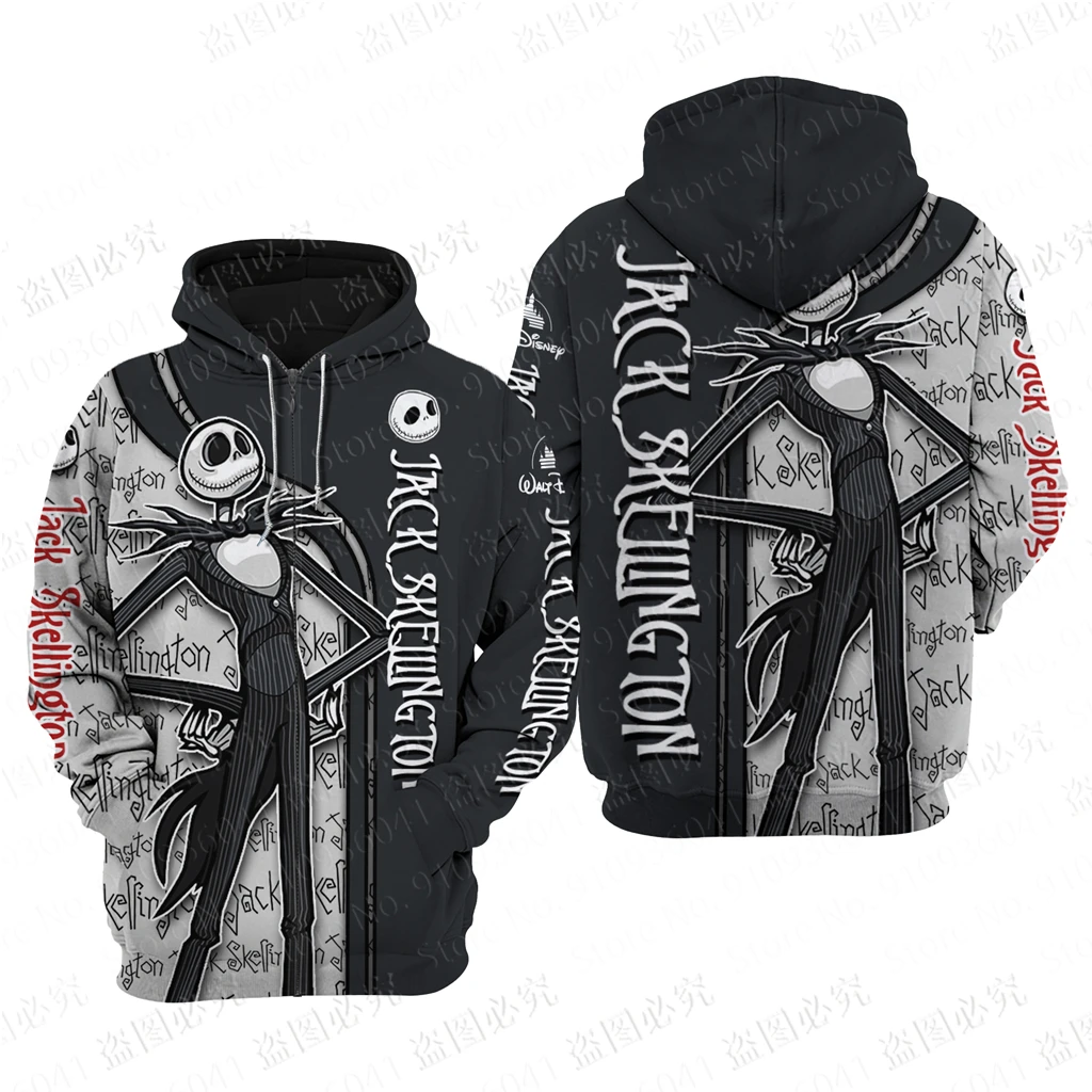 The Nightmare Before Christmas Jack Skellington men women 3D Disney Print High quality Fleece Zipper/ Hoodies Pullover Tops