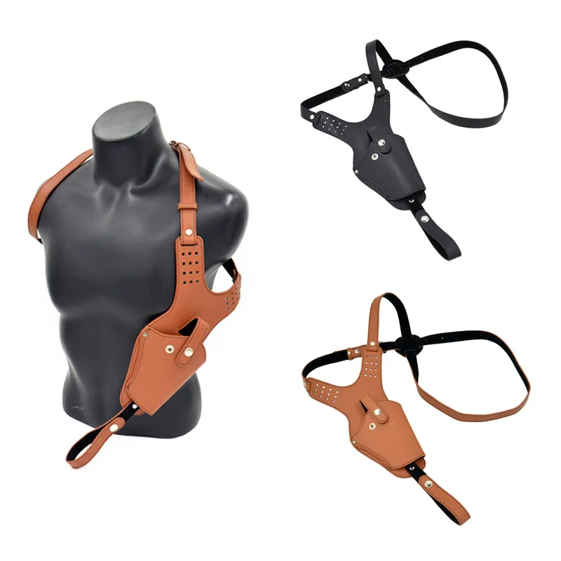 

Универсальная тактическая кобура для подмышек из искусственной кожи, регулируемая кобура для скрытого ношения, совместимая с 1911, 17 19