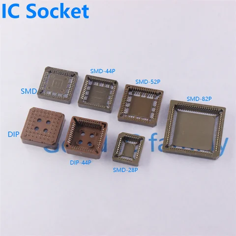 PLCC IC socket PLCC32 PLCC44 PLCC68 PLCC84 SMD DIP PLCC Socket adapter In Stock