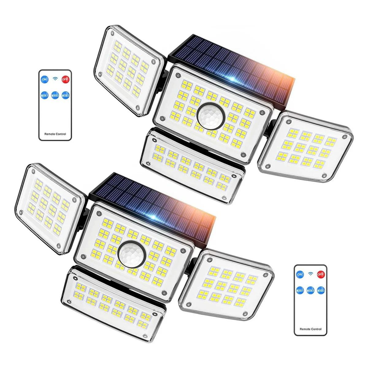 

2PCS Solar Outdoor Lights, 224 LED Light Solar Lights for Outside, 3 Mode Solar Powered Outdoor Lights with Remote