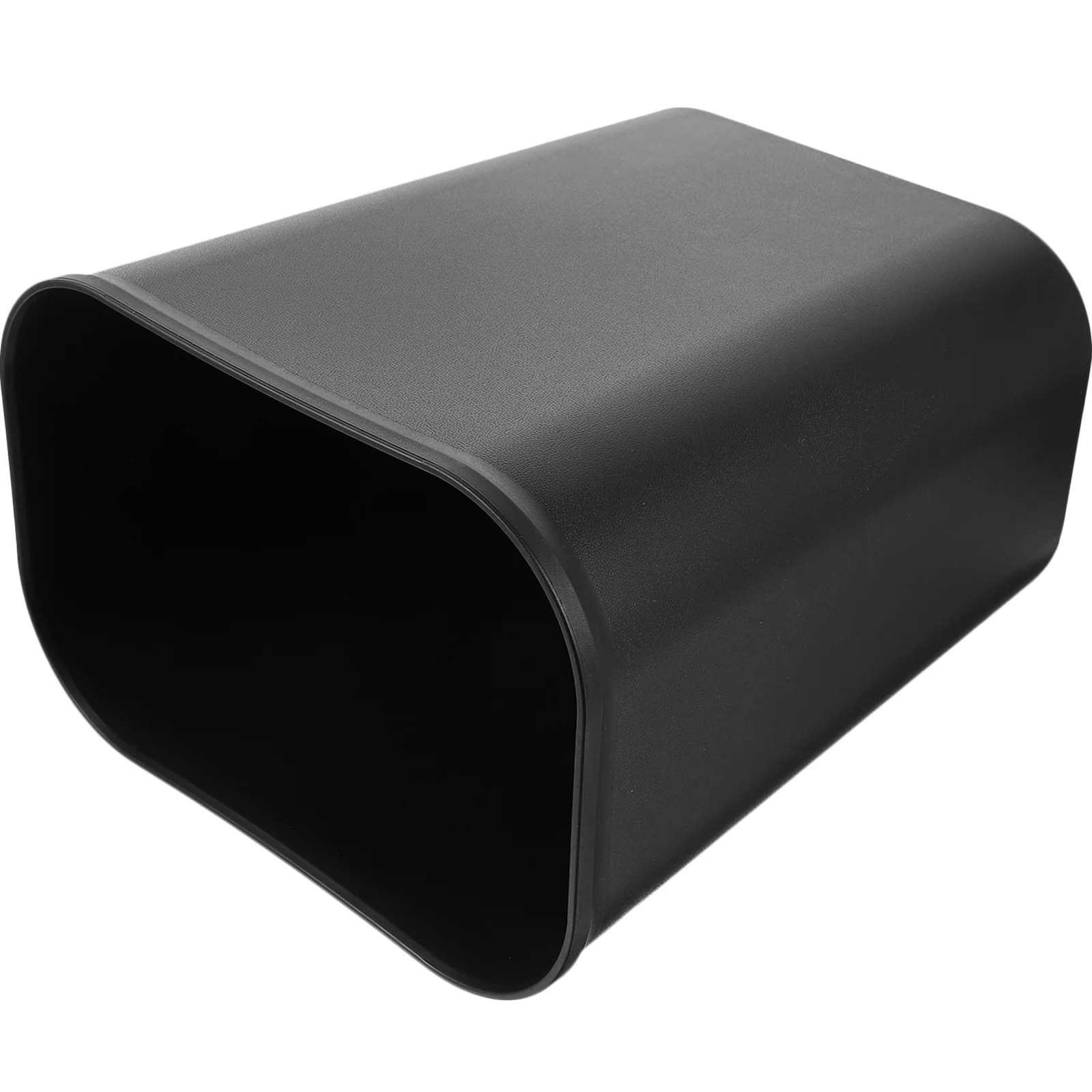 Bathroom Trash Can Garbage Basket Small for Office Thicken Square Bin Black Plastic