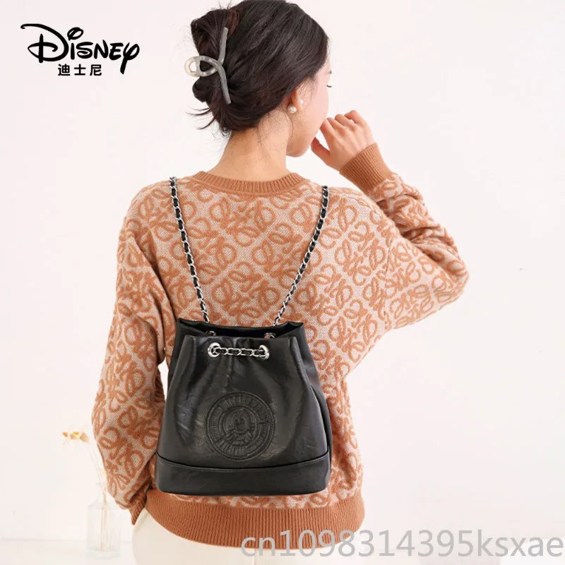 Mickey Mouse Bucket Backpack Fashion Cute Trendy Unique Women Casual Daypack Stylish Rucksack