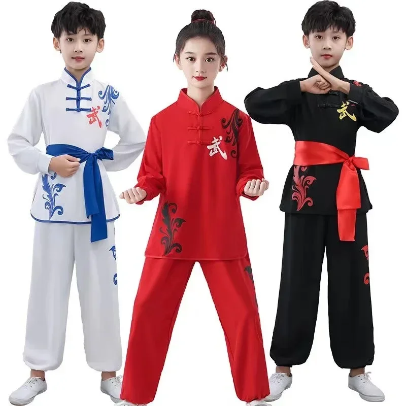 

Boy Children Adult Chinese Traditional Wushu Uniform Kids Kung Fu Clothes Martial Arts Suit Outfit Changquan Costume