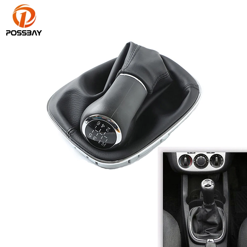 6 Speed Manual Gear Shift Knob Shifter Lever Gaitor Boot Cover for Opel/Vauxhall Adam M13 2012 2013 2014 2015 2016 2017-2019