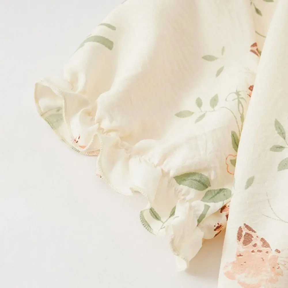 

Новый пижамный комплект в китайском стиле с кружевной отделкой, шорты с цветочным принтом, ночная одежда с коротким рукавом, женская домашняя одежда, комплект из двух предметов с V-образным вырезом, домашняя одежда для сна