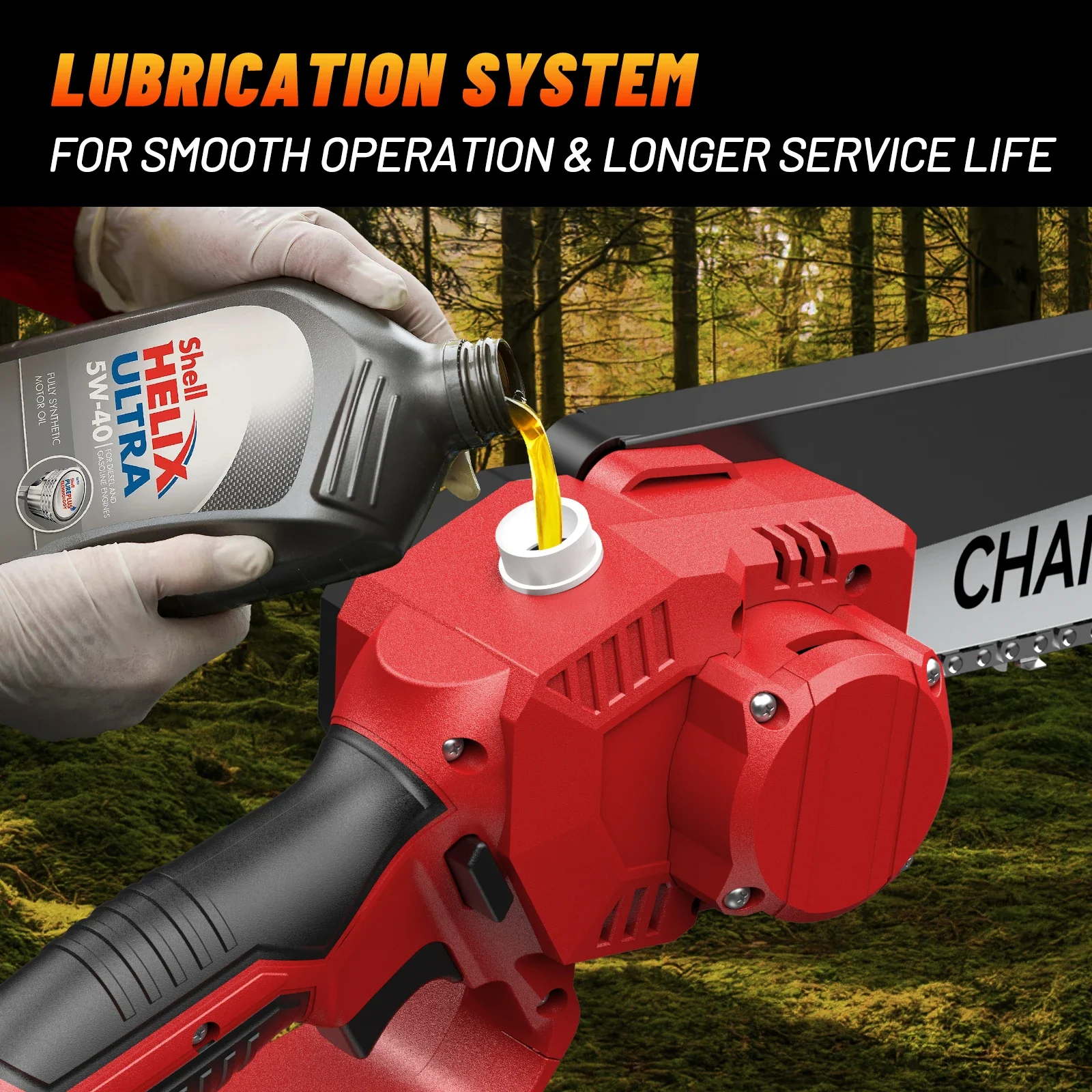 

Electric Saw 8 Inch With Oiler Rechargeable Prunning Chainsaw Brushless For Makita Battery Woodworking Garden Power Tool