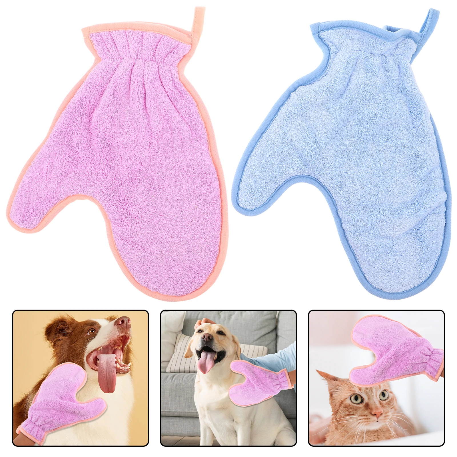 

Pet Water Absorbing Gloves Absorbent Dog Cat Bath Towel for Dogs Grooming Drying Towels