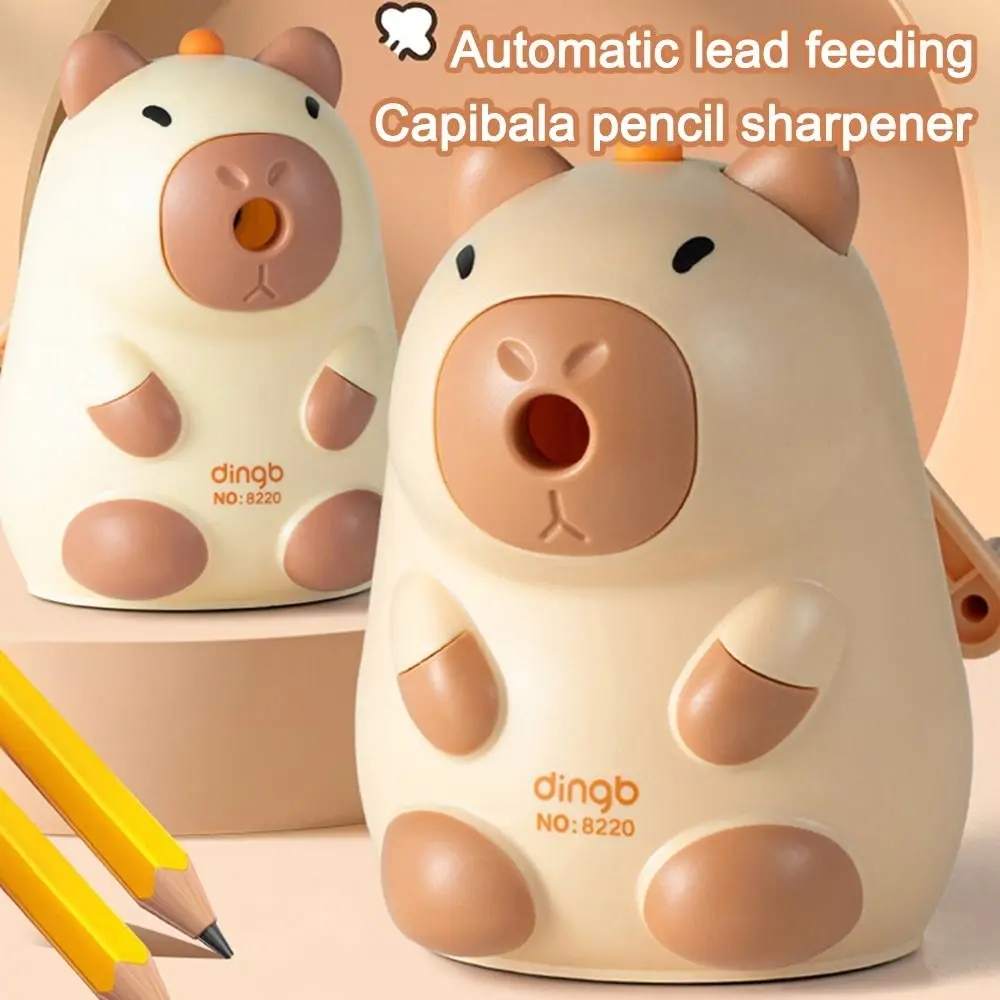 Hand-cranked Capibara Pencil Sharpener Two Gear Adjustable Automatically Enters Lead Pencil Sharpener Anti Sticking Lead