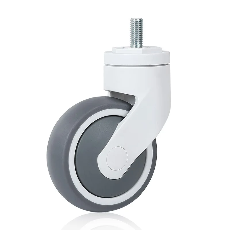

1pc 4-inch Swivel Caster Wheel - TPR Silent Caster For Trolleys/medical Equipment (e.g., Ventilators)