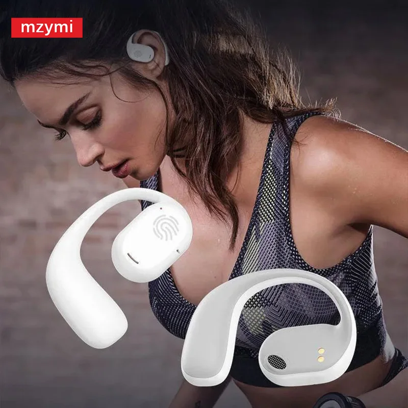 Mzymi-Bluetooth 5.3ワイヤレスヘッドセット,スポーツイヤホン,フック,TWS,xiaomi用
