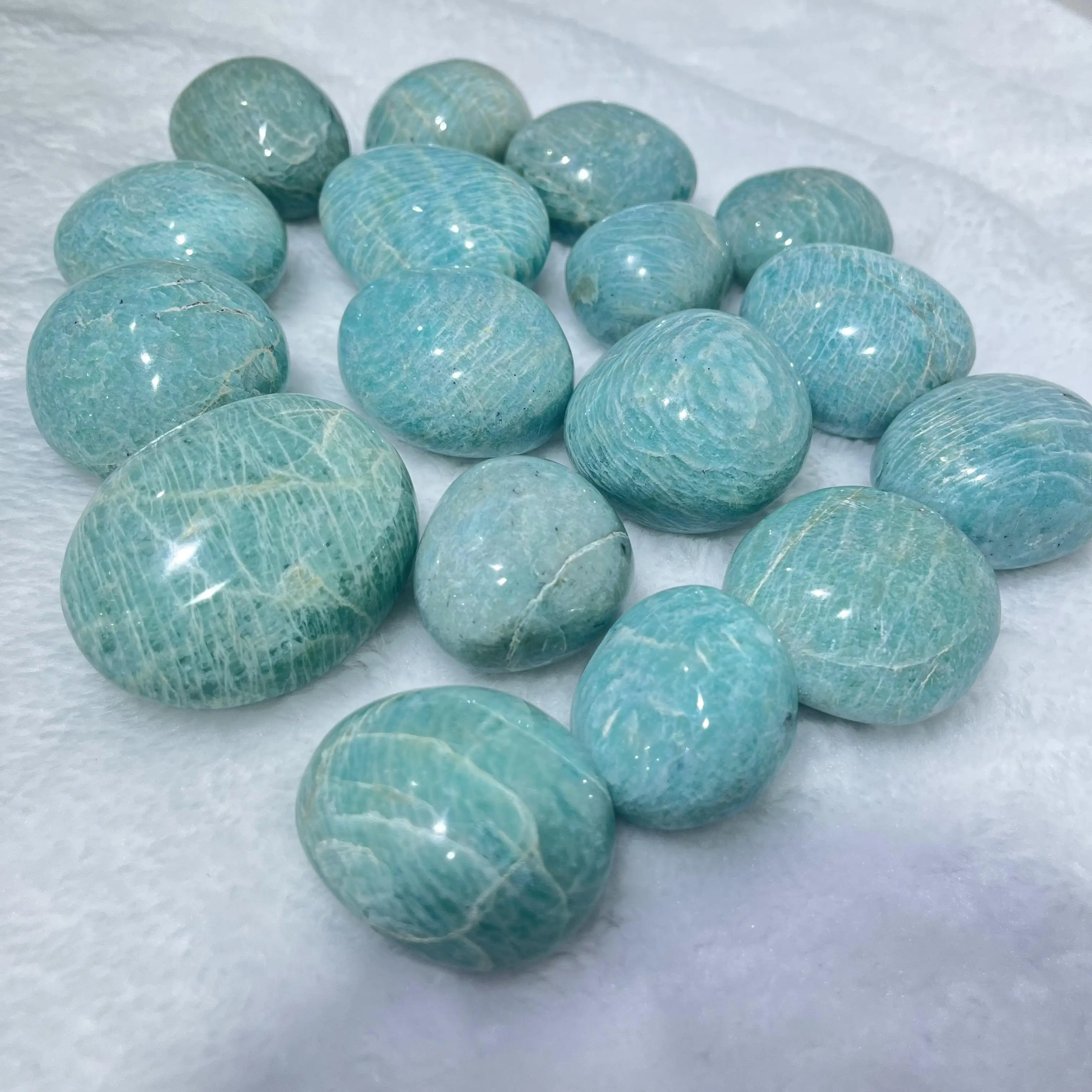 

1kg Natural Amazonite Palm Stone - Soothing Gem for Calm and Balance | Healing Crystal for Energy Alignment | Fast Shipping