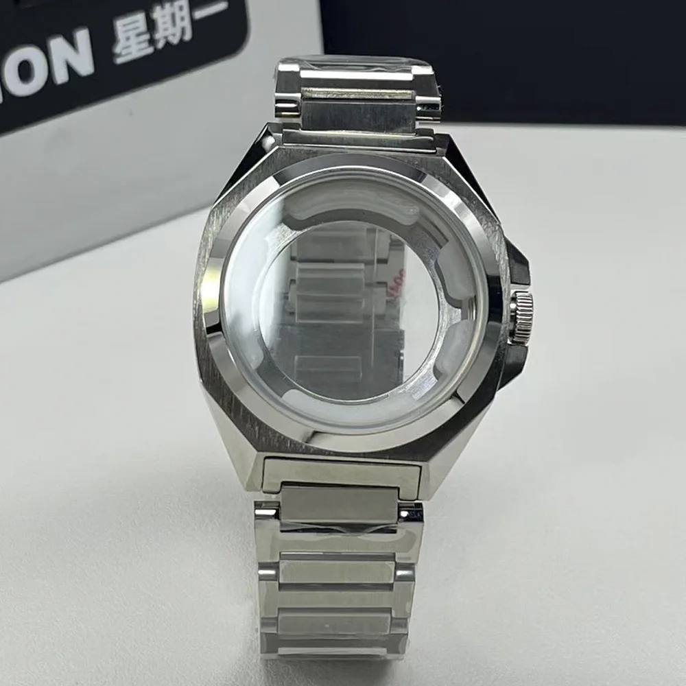 Stainless Steel 40mm Diameter Watch Dial Components with 32mm Coffee-Colored Polished Bezel Suitable for Men Miotta 8215、8205、DG