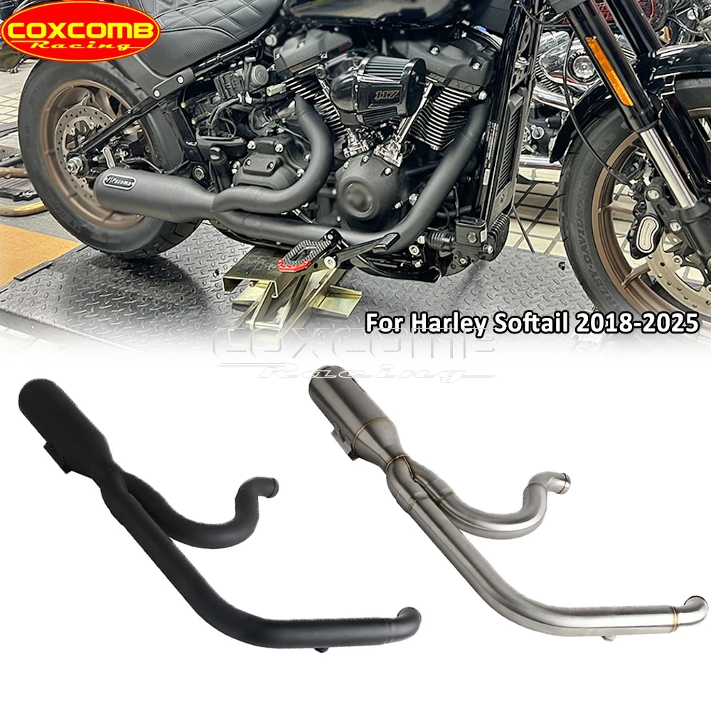 Motorcycle Exhaust Muffler For Harley Softail Low Rider S ST FXLR FXLRS FXLRST EI Diablo FXRST Standard FXST Fat Bob 2024 2025
