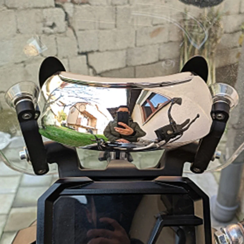 

1 Pc 18*6.5cm Motorcycle Reverse Mirror 180° Vision HD Convex Mirror for Most Motorcycles, Cruisers, Sport Bikes, Street Bikes