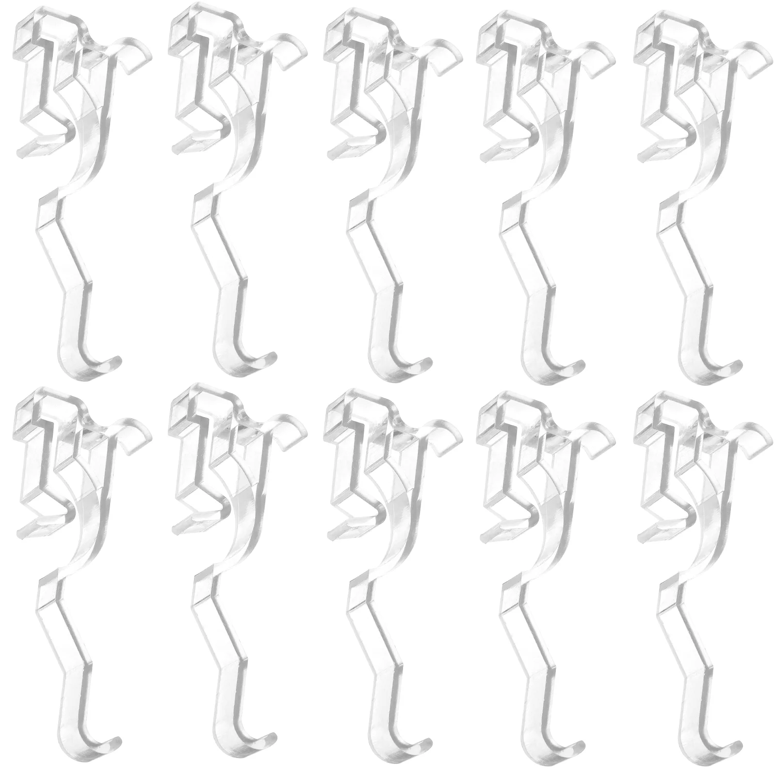 

10 Pcs Clear Valance Clip Window Blind Clips Replacement Blinds Securing for Vertical Plastic