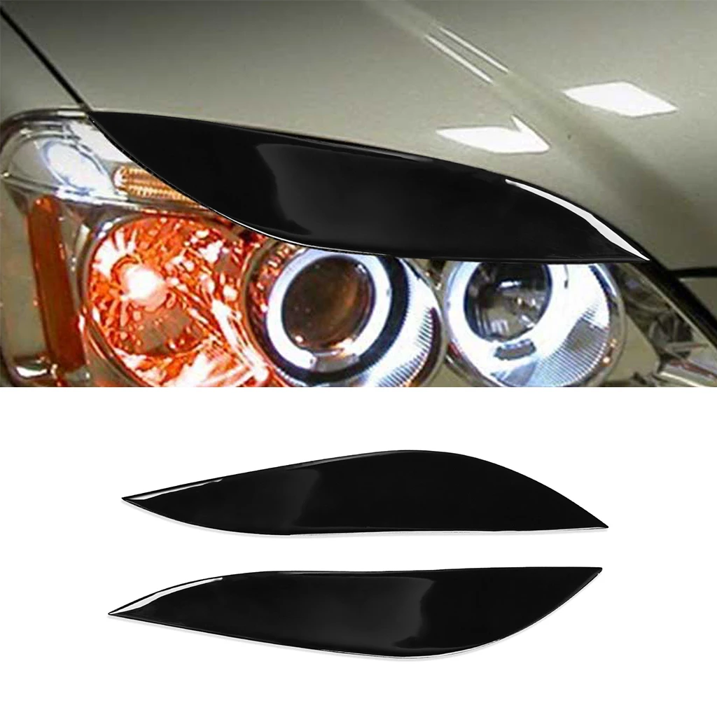 

1Pair Black Headlights Eyebrow Eyelids Trim Cover For Honda Civic 2001 2002 2003 Car Stickers Eyelids Trim Cover