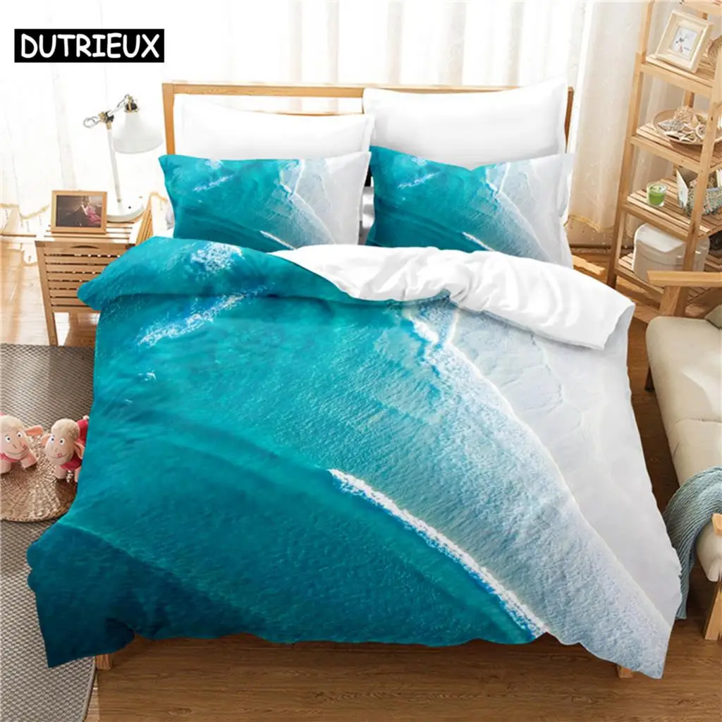 

Beautiful Ocean Bedding Set Duvet Cover Set 3d Bedding Digital Printing Bed Linen Queen Size Bedding Set Fashion Design