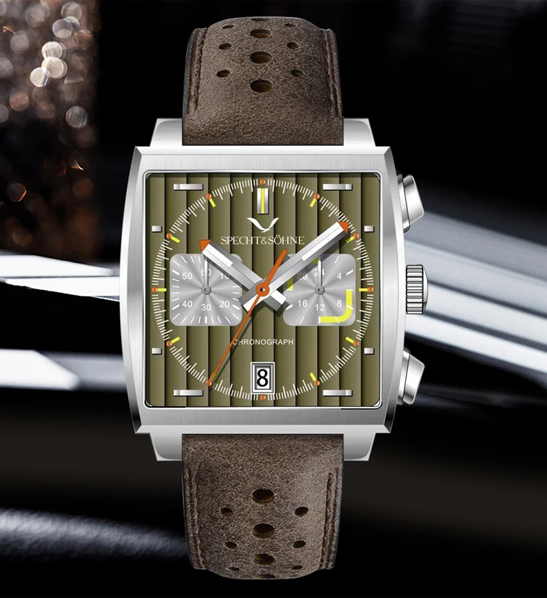 2025, Specht & Sohne, Neuheiten, Herrenuhren, Top-Marke, Luxus-Edelstahl, japanischer VK64-Chronograph, männliche Quarz-Armbanduhren – Detail 19