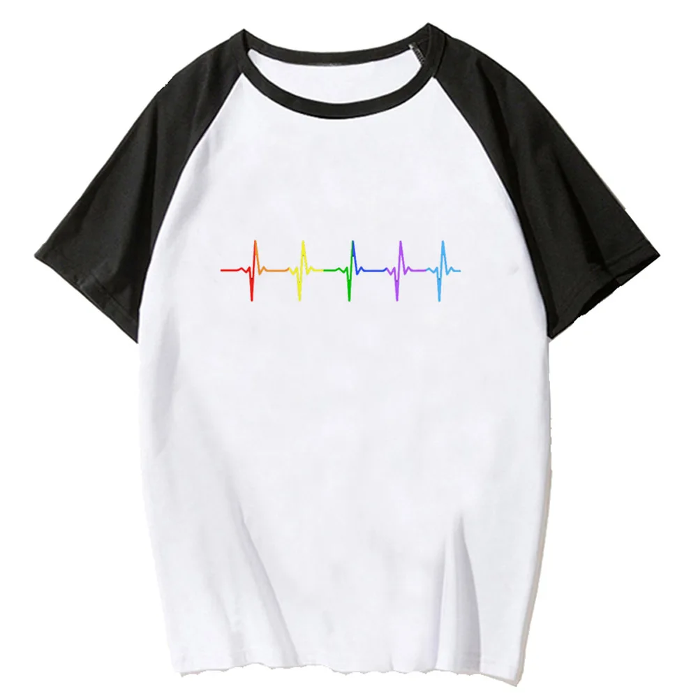 Lgbt Lesbian Gay Bisexual top women summer graphic harajuku Tee female manga designer graphic clothes