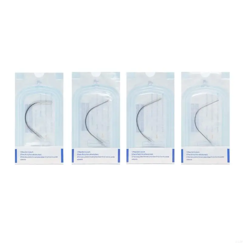 U2JF Disposable Sterilized Curved Piercing Needle for Lip Belly Ear Nose