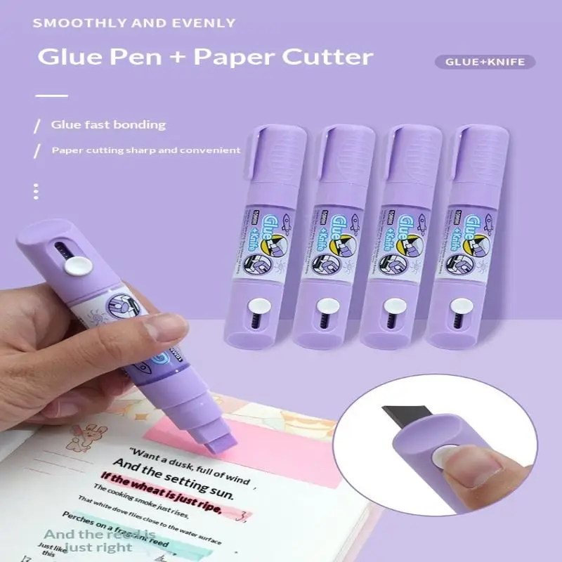 Thermal Label Correction Marker With Mini Box Cutter Cute, Thermal Paper Eraser, Privacy Information Coverage Fluid Liquid