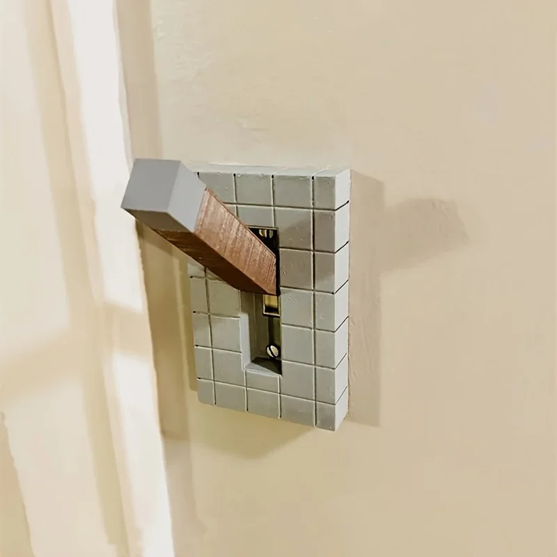 

1pc Flip Handle Light Switch Cover, Decorative Light Switch Plate, Gamer Room Decor, 3D Printed Light Switch Cover, Fits Standar