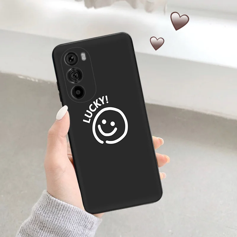 Soft Cute Smiling Happy Line Art Phone Case for Motorola G50 G51 G60 G200 G71 G22 G32 G52 G72 G53 G73 G9 Edge 40 30 20 Cover image 4