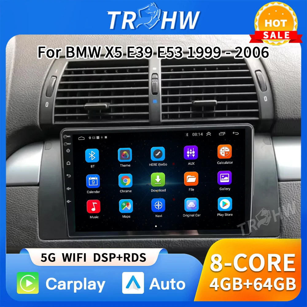 

Android Autoradio 13 For BMW X5 E39 E53 1999 - 2006 Multimedia Video Player Stereo Navigation GPS No 2din 2 din dvd