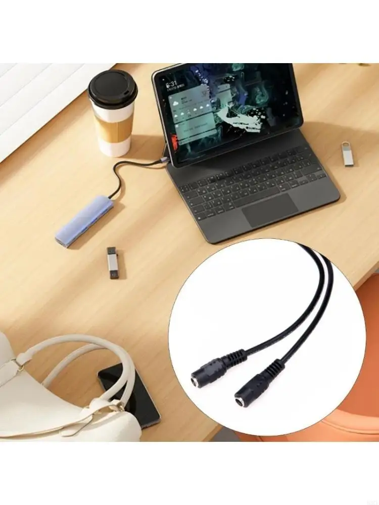 

DC5.5x2.1mm Power Cable Female 5.5x2.1mm Power Cord Female Adapter Cable 28cm 83CE