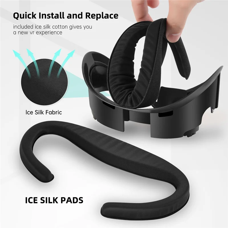 For Meta Quest3 Blackout Widened Breathable Mask Telescopic Adjustment Replacement Bracket Mask Accessories-Y18A