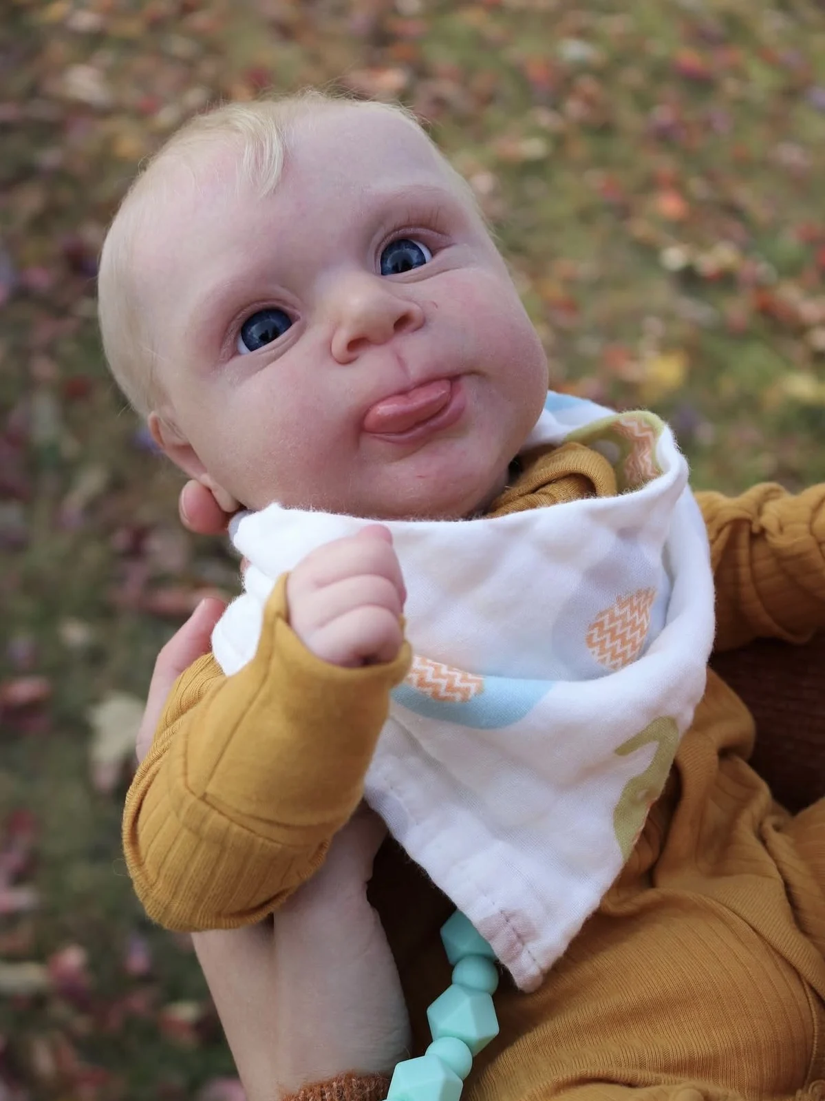 Cokela 19inch/48cm Real baby doll Real Soft Touch Baby Realistic Silicone Reborn Baby Doll With Hand-Drawing Hair