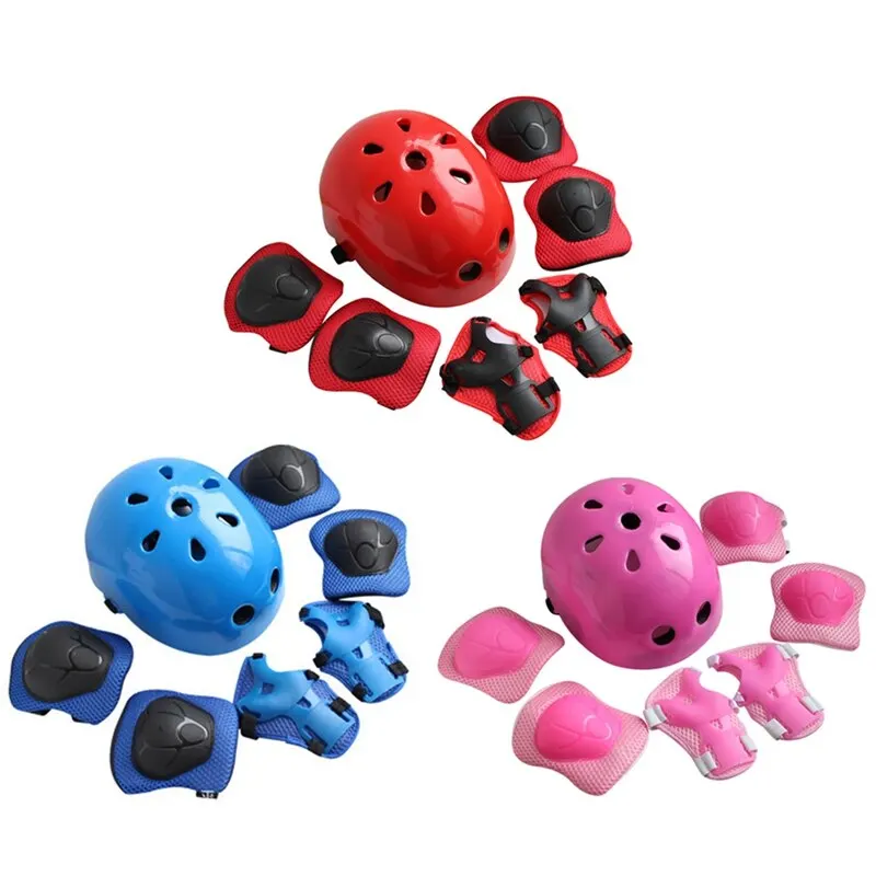 Children Skating Cycling Protective Set Gear Skateboard Bicycle Helmet Knee Wrist Guard Elbow Pads Sports Joint Protection