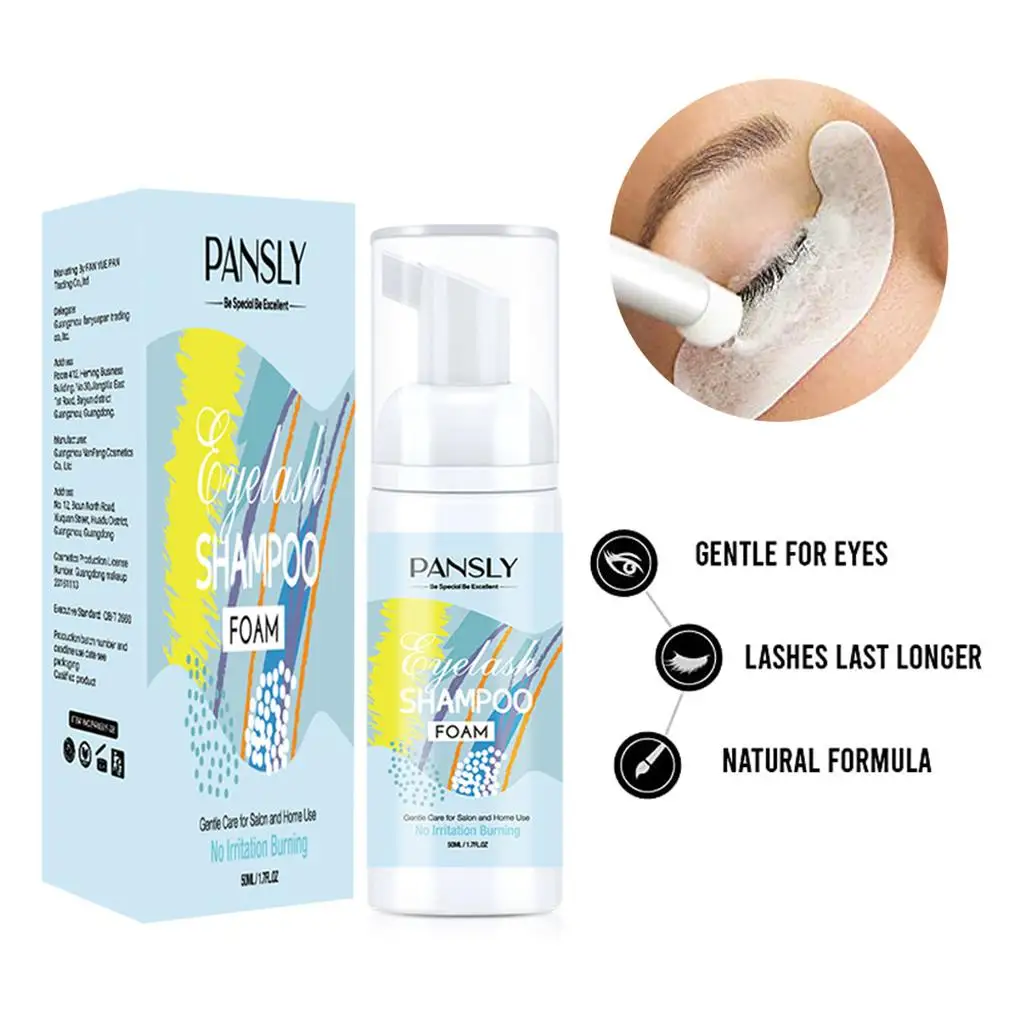 Professional Eyelashes Foam Cleaner Eyelash Extension Cleanser Shampoo Remove Eye Makeup Residue and Mascara