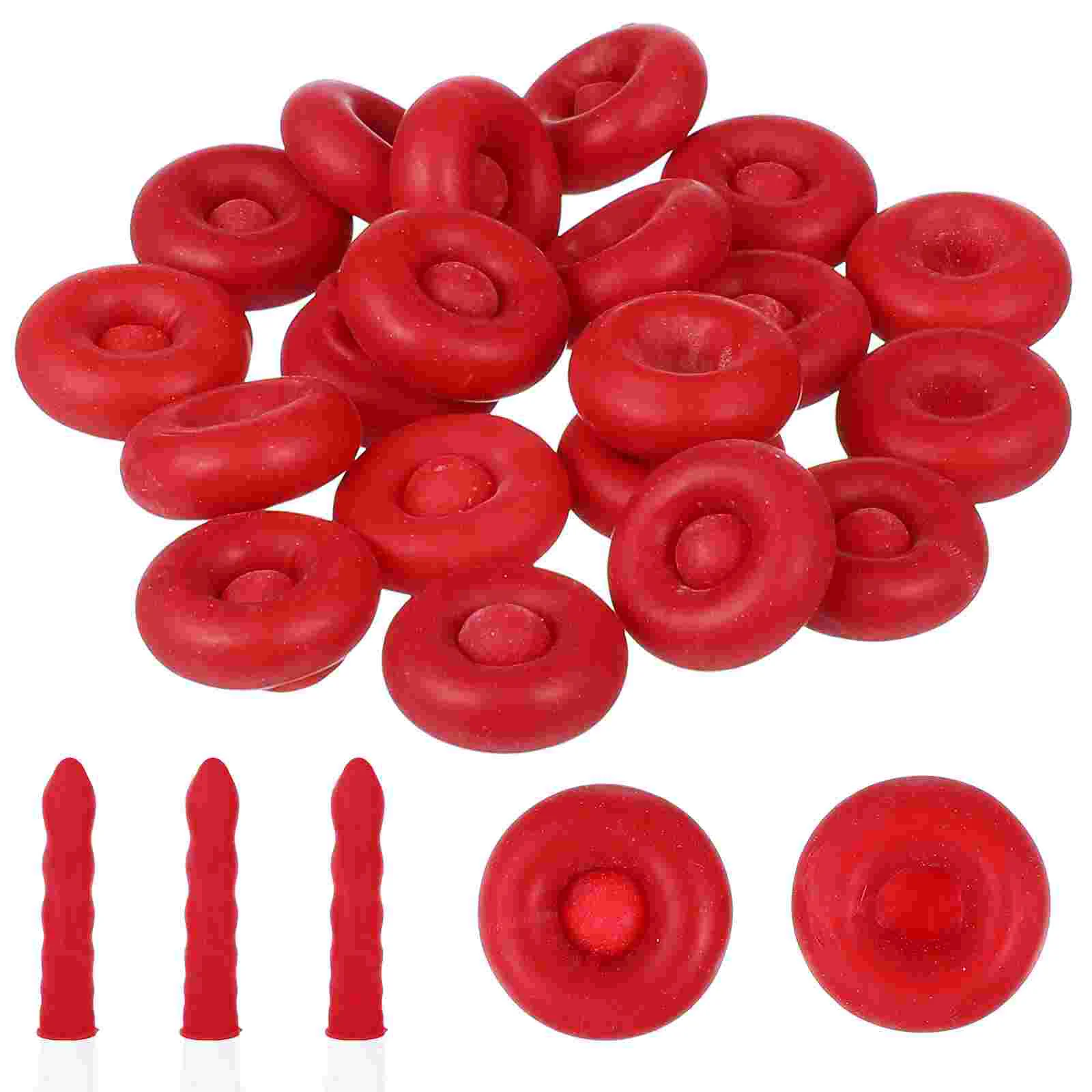 20 Pcs Little Red Riding Hood Nozzle Protective Cover Binder Tool Emulsion Radiator Valve Cap Caulk Protector