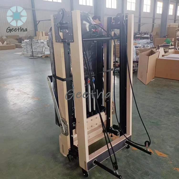 Hot Sale High Quality Commercial Home Use Wood Oak Maple Wooden  Fold Pilates Reformer For Yoga Studio