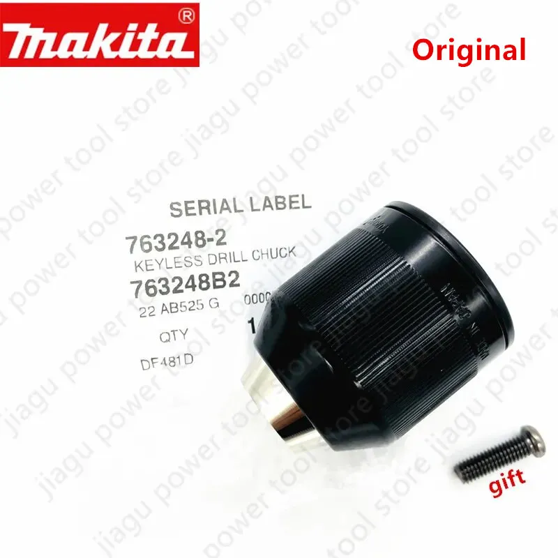 Mandril Keyless ” 13 mm 7632482 para Makita 7660154 Bhp458 Ddf481 Dhp481 Dhp448 Dhp458 Ddf448 Df458 Bdf448 Df486 Xph14z Xfd07