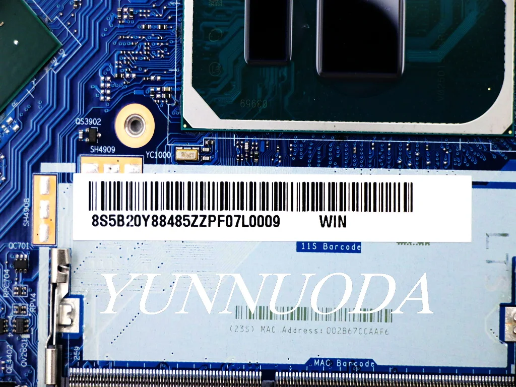 NM-D031 For Lenovo ideapad 3-14IIL05 Laptop Motherboard 5B20S44248  With i3 i5 i7 10th Gen CPU 4GB RAM MX330 2G GPU 100% Tested