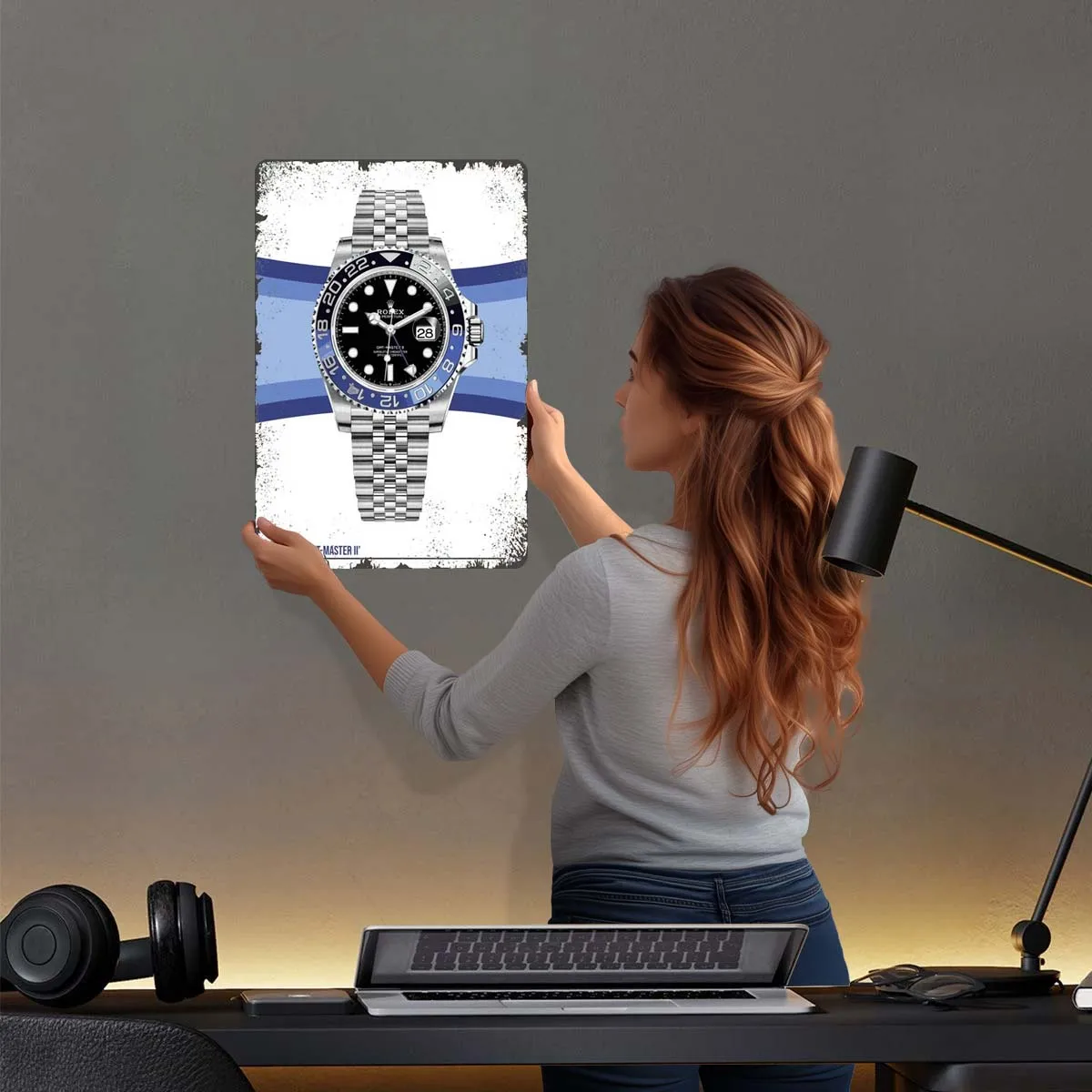 Rolex GMT Metal Sign Classic Watch Poster Vintage Home Decor Items Custom Tinplate Signs for Wall Art Decoration Art of Murals