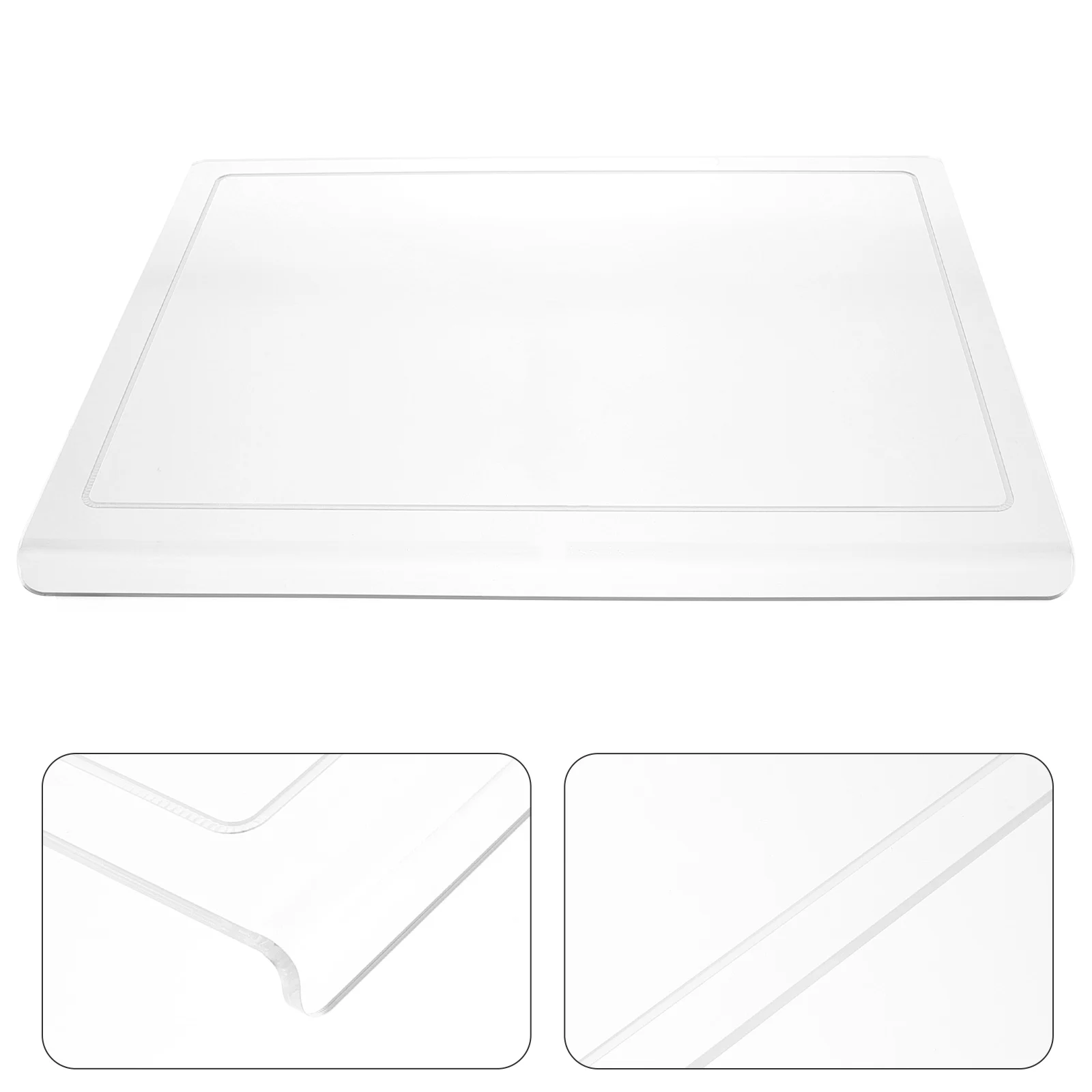 

Clear Acrylic Cutting Board Transparent Non Slip Kitchen Countertop Board For Fruits Vegetables Cooked Foods Easy Clean